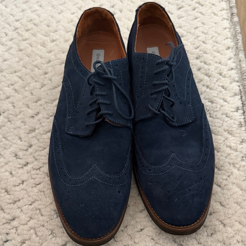 Gordon Rush Navy Suede Oxfords